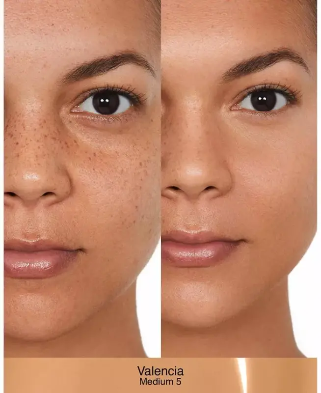 Sheer Glow Foundation, 1 oz. - Valencia (M5-Medium to medium-deep with warm undertones and a peach tone) - 3