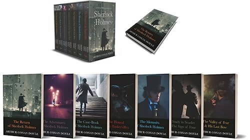 Sherlock Holmes Series Complete Collection 7 Books Set by Arthur Conan Doyle (Return,Memories,Adventures,Valley of Fear & His Last Bow,Case-Book,Hound of Baskerville & Study in Scarlet & Sign of Four) - 2