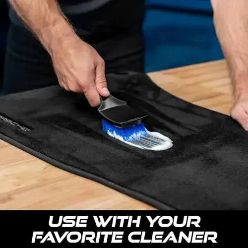 Щетка для чистки ковров VIKING, Щетка для мытья ковриков, Щетка для чистки салона автомобиля и дома, Черный и Синий, 8.3 дюйма x 2.5 дюйма - 3