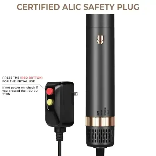 Щетка для сушки волос Yitrust 6 в 1, щетка-фен ионная, овальная горячая щетка, щипцы для завивки и выпрямления волос, автоматический вращающийся стайлер - 6