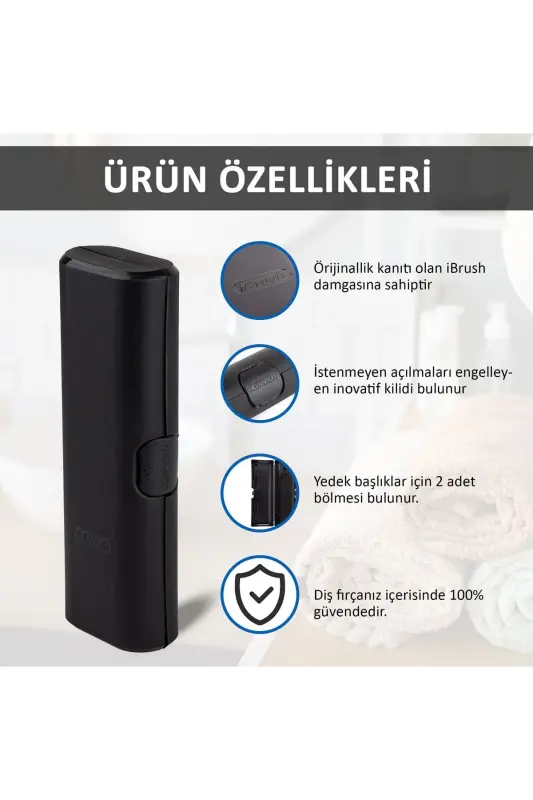 Щетка Oral-B, зарядное устройство, гигиенический контейнер для хранения, подходит для всех моделей, черный. - 5