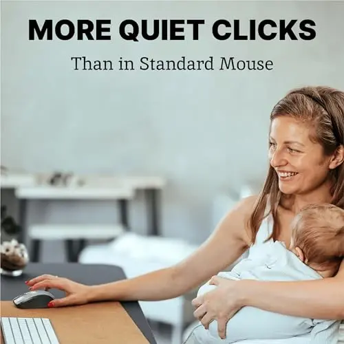 SHHModazoneOUSE Silent Mouse Wireless – Computer Mouse Wireless, Mouse for Laptop, Mouse USB, Mouse for Chromebook, Mouse Cordless, Mouse Inalambrico, PC Mouse, Computer Mice, Quiet Mouse - 2