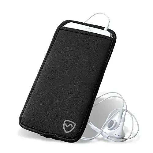 Shield Your Body EMF Blocker Phone Case, Mobil telefon uchun kuchli radiatsiya bloker, Chidamli radiatsiyaga qarshi mobil telefon qutisi, Qora, XXL, Kengligi 4,33 dyuymgacha (11 x 19 sm. xaltacha hajmi) bo'lgan telefonlar uchun - 1