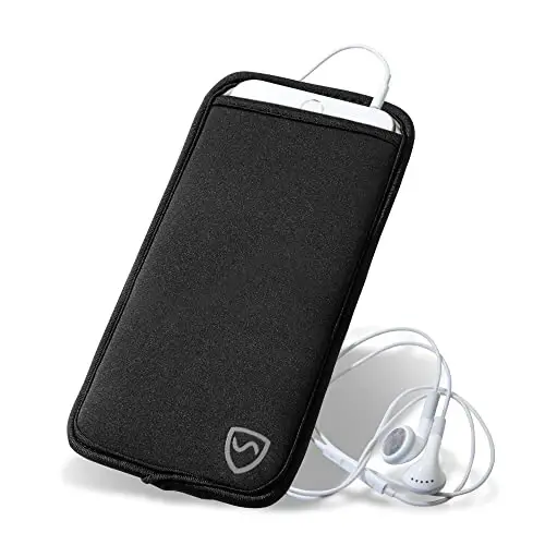Shield Your Body EMF Blocker Phone Case, Mobil telefon uchun kuchli radiatsiya bloker, Chidamli radiatsiyaga qarshi mobil telefon qutisi, Qora, XXL, Kengligi 4,33 dyuymgacha (11 x 19 sm. xaltacha hajmi) bo'lgan telefonlar uchun - SYB