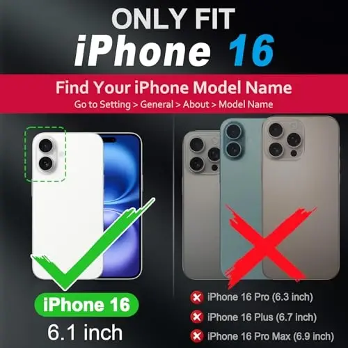 SHIELDON Case for iPhone 16 6.1