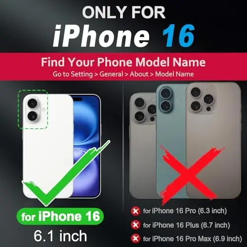SHIELDON Case for iPhone 16 6.1
