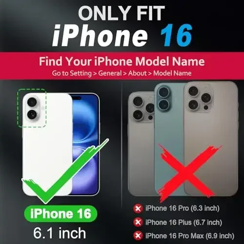 SHIELDON Case for iPhone 16 6.1