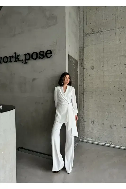 Shifon Yengli Ikki Qismli Kostyum - 4