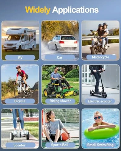 Shinalar uchun portativ havo kompressori, avtomobil shinalari uchun qayta zaryadlanuvchi havo pompasi, avtomobil aksessuarlari 150PSI, avtomobillar, yo'ltanlamaslar, mototsikllar, velosipedlar, to'plar uchun LED chiroq bilan. - 4