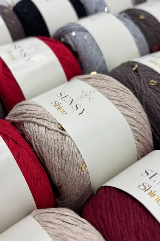 Shine Fringed Crochet Cord Burgundy - 6