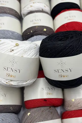Shine Pullu Örgü Ipi Pullu Ip - Ada Çayı - 5
