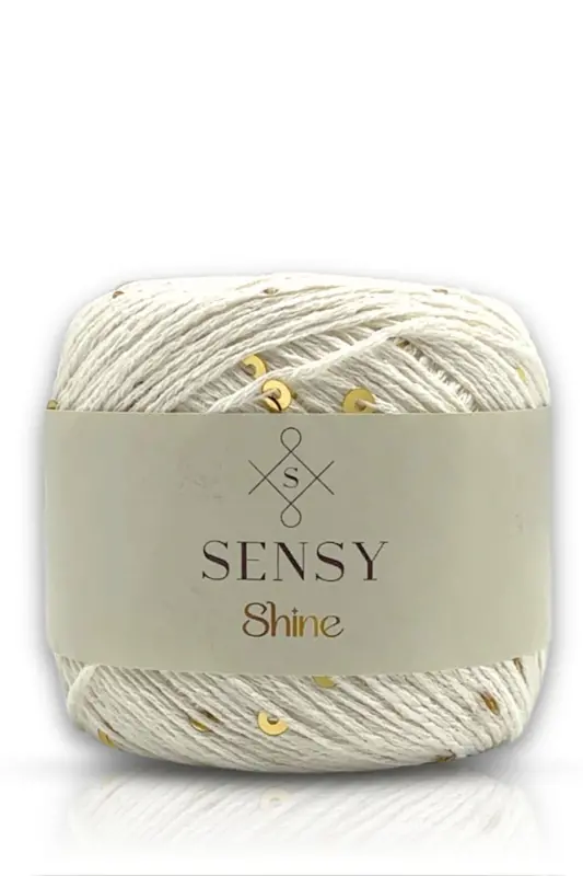 Shine Pullu Örgü Ipi Ekru-Ekru - SENSY