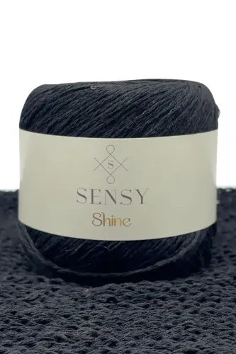 Shine Pullu Örgü Ipi Siyah - Siyah - 3