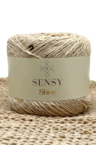 Shine Pullu Örgü İpi Sütlü Kahve - 6