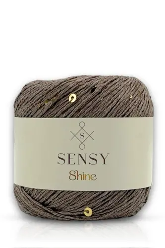Shine Sequined Knitting Yarn Mink - Mink 