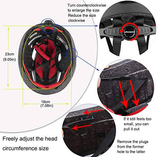 Shinmax Bike Helmet for Men Women, Bicycle Helmet with Detachable Magnetic Goggles Adjustable for Adult Road Biking Mountain Cycling Helmet (BC-001) - 4