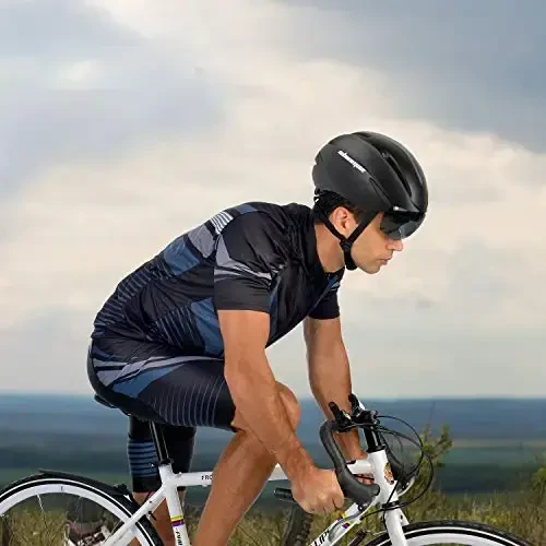 Shinmax Bike Helmet for Men Women, Bicycle Helmet with Detachable Magnetic Goggles Adjustable for Adult Road Biking Mountain Cycling Helmet (BC-001) - Shinmax (1)