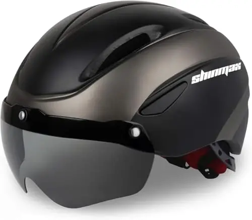 Shinmax Bike Helmet for Men Women, Bicycle Helmet with Detachable Magnetic Goggles Adjustable for Adult Road Biking Mountain Cycling Helmet (BC-001) - 2