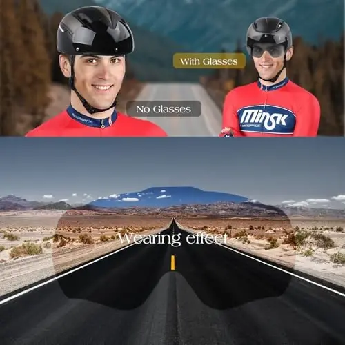 Shinmax Bike Helmet for Men Women, Bicycle Helmet with Detachable Magnetic Goggles Adjustable for Adult Road Biking Mountain Cycling Helmet (BC-001) - 5