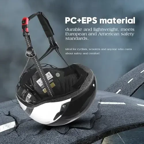 Shinmax Bike Helmet for Men Women, Bicycle Helmet with Detachable Magnetic Goggles Adjustable for Adult Road Biking Mountain Cycling Helmet (BC-001) - 10