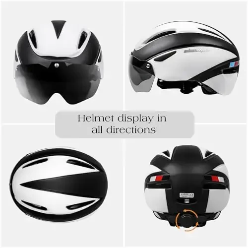 Shinmax Bike Helmet for Men Women, Bicycle Helmet with Detachable Magnetic Goggles Adjustable for Adult Road Biking Mountain Cycling Helmet (BC-001) - 9