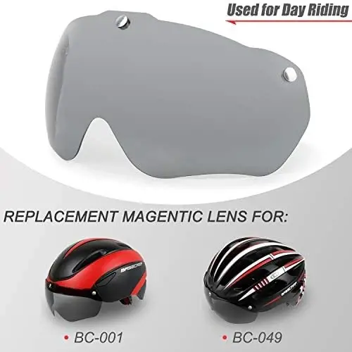 Shinmax Bike Helmet with USB Rechargeable Rear Light, Bicycle Helmet for Adult Men Women with Detachable UV400 Magnetic Goggles, Lightweight Cycling Helmet Adjustable, Mountain Road Biking Helmet - 3