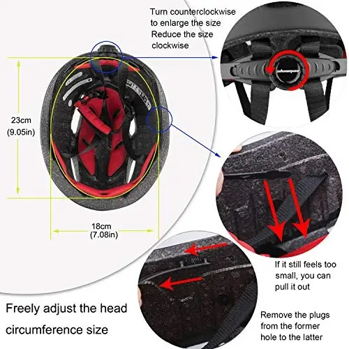 Shinmax Erkaklar va Ayollar uchun Velosiped Dubulg'asi, Ajralib turadigan Magnit Ko'zoynaklar bilan Sozlanadigan Kattalar uchun Yo'l Velosipedi Tog' Velosipedi Dubulg'asi (BC-001) - SHINMAX