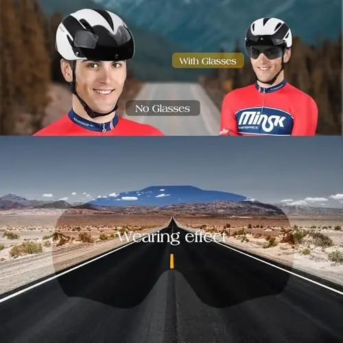 Shinmax erkaklar va ayollar uchun velosiped dubulg'asi, kattalar uchun sozlanishi mumkin bo'lgan magnit ko'zoynakli velosiped dubulg'asi, tog' velosiped dubulg'asi (BC-001) - 5