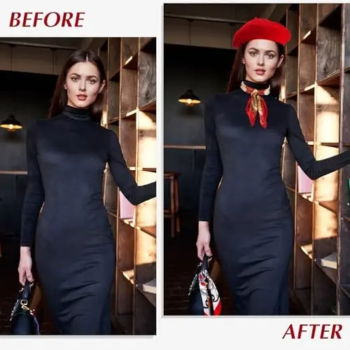 Shinymoon 24 Pcs Wool Beret Hat Bulk Artist Beanie Beret Warm French Hat with Silky Neck Scarf for Women Girl Lady - 5