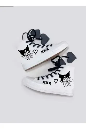 Shirin Kuromino Bosib Chiqqan Kanvas Sneaker Bolalar Sport Poyafzali - 2