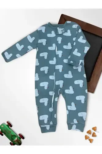 Shirin o'rdaklar %100 tabiiy paxta 3 dona bolalar uchun kombinezon 0-18 oy (UNISEX)-sariq - 4