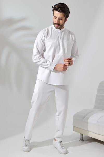 Shirt-clad Hajj Umrah Set - White - 6