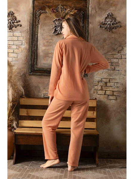 Shirt Collar Women's Pajama Set - 5