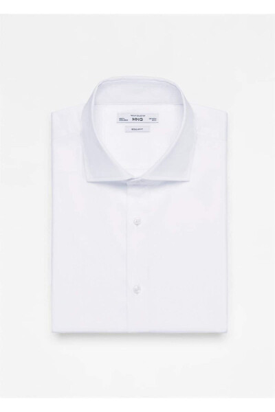 Shirt Cufflinks Slim Fit Twill Shirt - 7