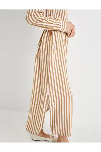 Shirt Dress Viscose Belted Long Sleeve Buttoned - 5