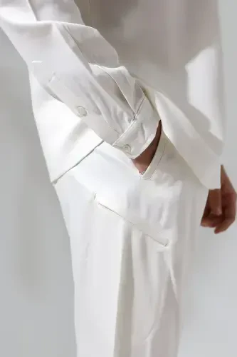 Shirt Hajj Umrah Set - Cream Viscose-Cream - 5