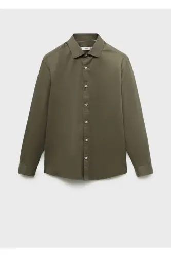 Shirt --- Khaki Color - MANGO MAN (1)