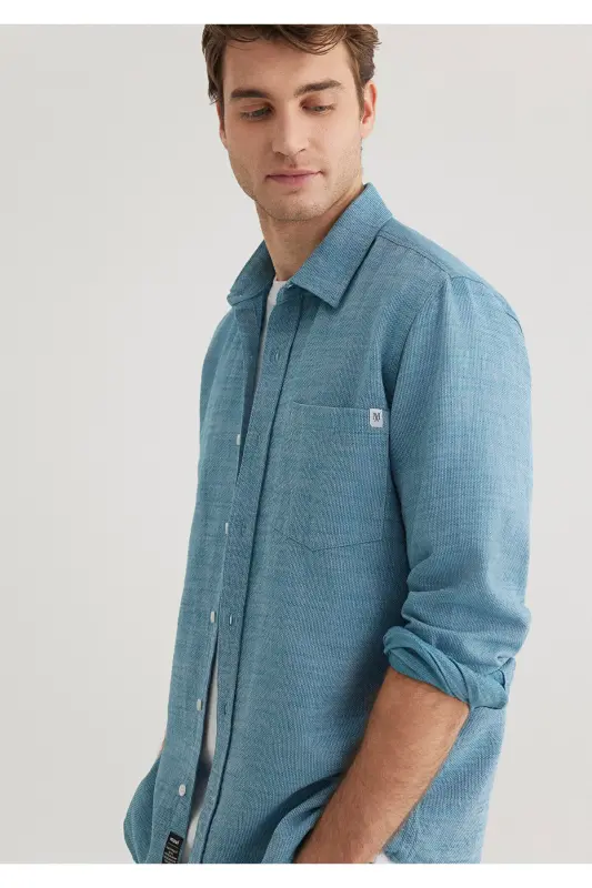 Shirt Slim Fit / Slim Cut 0211383-70735-Blue - Modazone