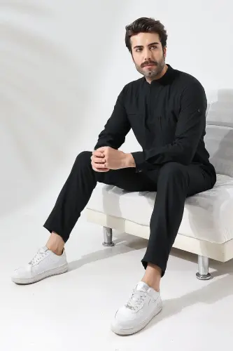 Shirt Suit - Black-Black - 3