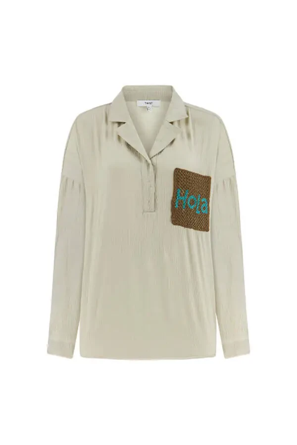 Shirt with contrast pockets - 1