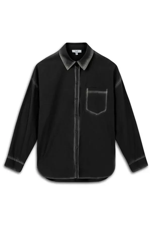 Shirt with contrasting hand-painted effect - 3