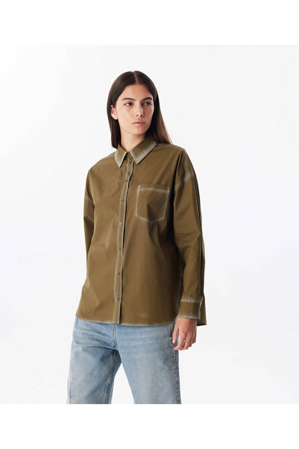 Shirt with contrasting hand-painted effect - 1