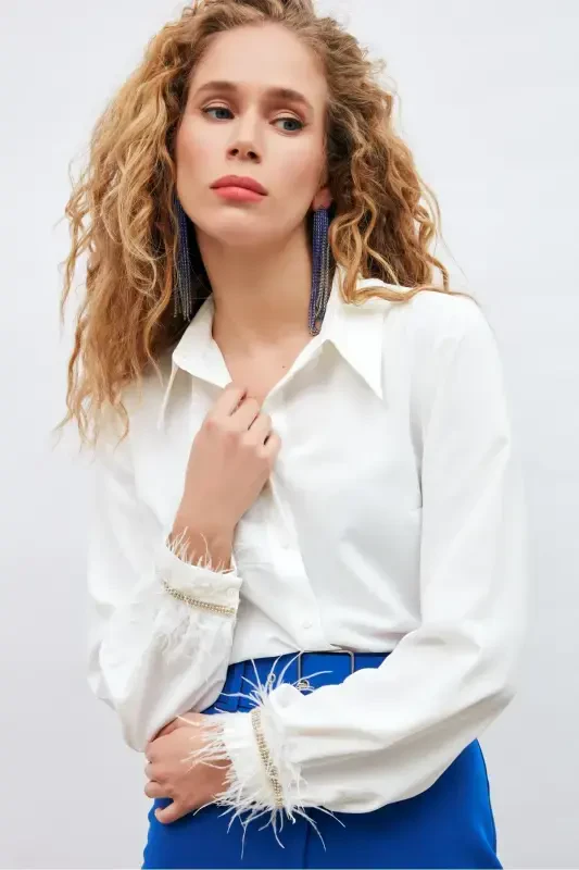 Shirt with Cuff Accessories - Ecru - 1