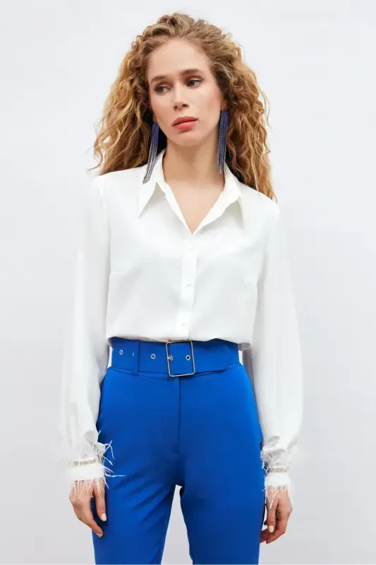 Shirt with Cuff Accessories - Ecru - 2