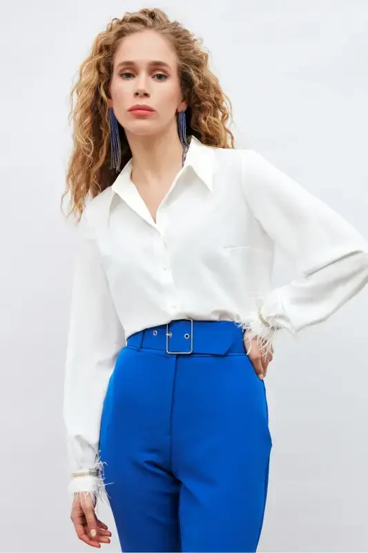Shirt with Cuff Accessories - Ecru - 3