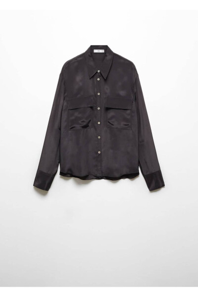 Shirt with Pockets and Drape - 3