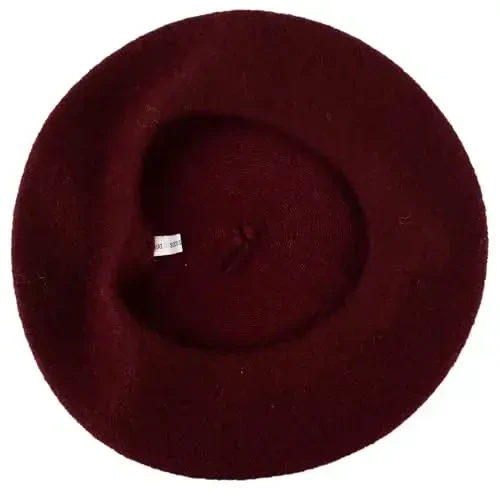 Hat To Socks Wool Blend French Beret for Men and Women in Plain Colours - 4