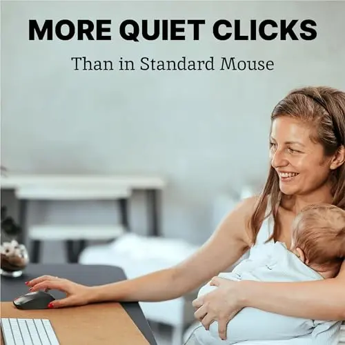 SHHModazoneOUSE Silent Mouse Wireless - Quiet, Cordless USB Mouse for Laptop, Chromebook & PC - 2