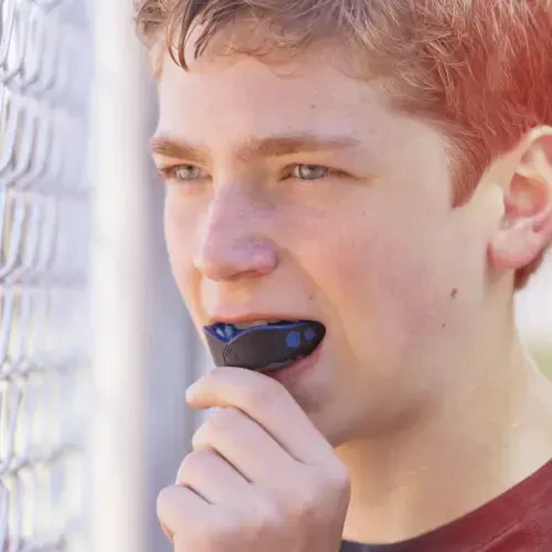 Shock Doctor Sport Gel Max Mouth Guard, Youth Size, Blue, EVA - 4