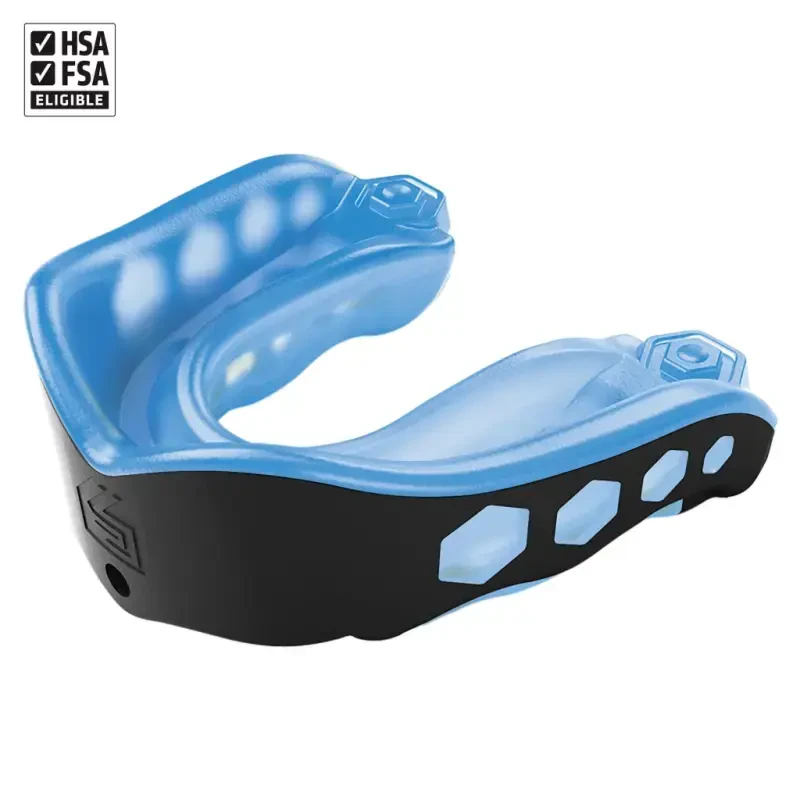 Shock Doctor Sport Gel Max Protective Mouth Guard for Football, Basketball, Hockey, Soccer, Youth, Blue and Black - SHOCK DOCTOR